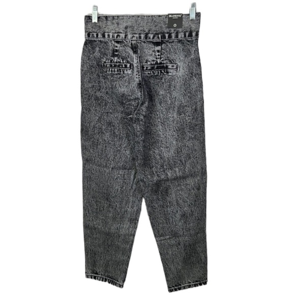 Blank NYC When In Rome Black Acid Wash High Waist Paperbag Jeans Size 25 - Picture 5 of 14